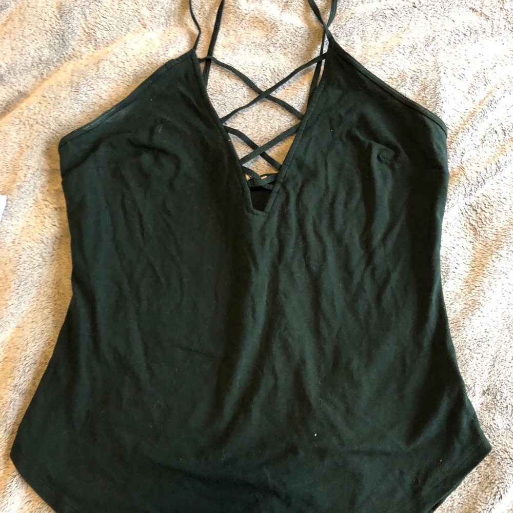 green lace front tank